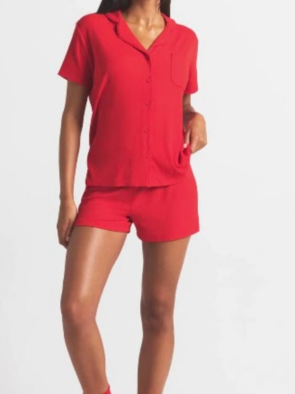 Share SKIMS Lounge Short Sleep Set in Cherry NWT Small